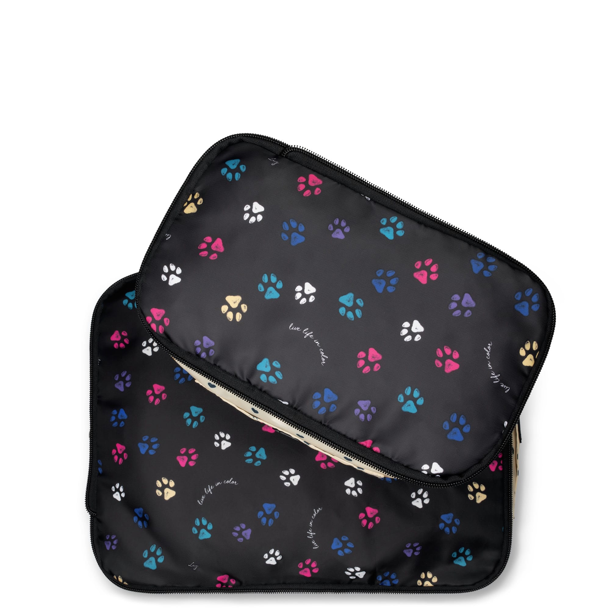 Cargo 2pc Compression Packing Cubes - PAWS BLACK - Cargo2pc_PawsBlack_03